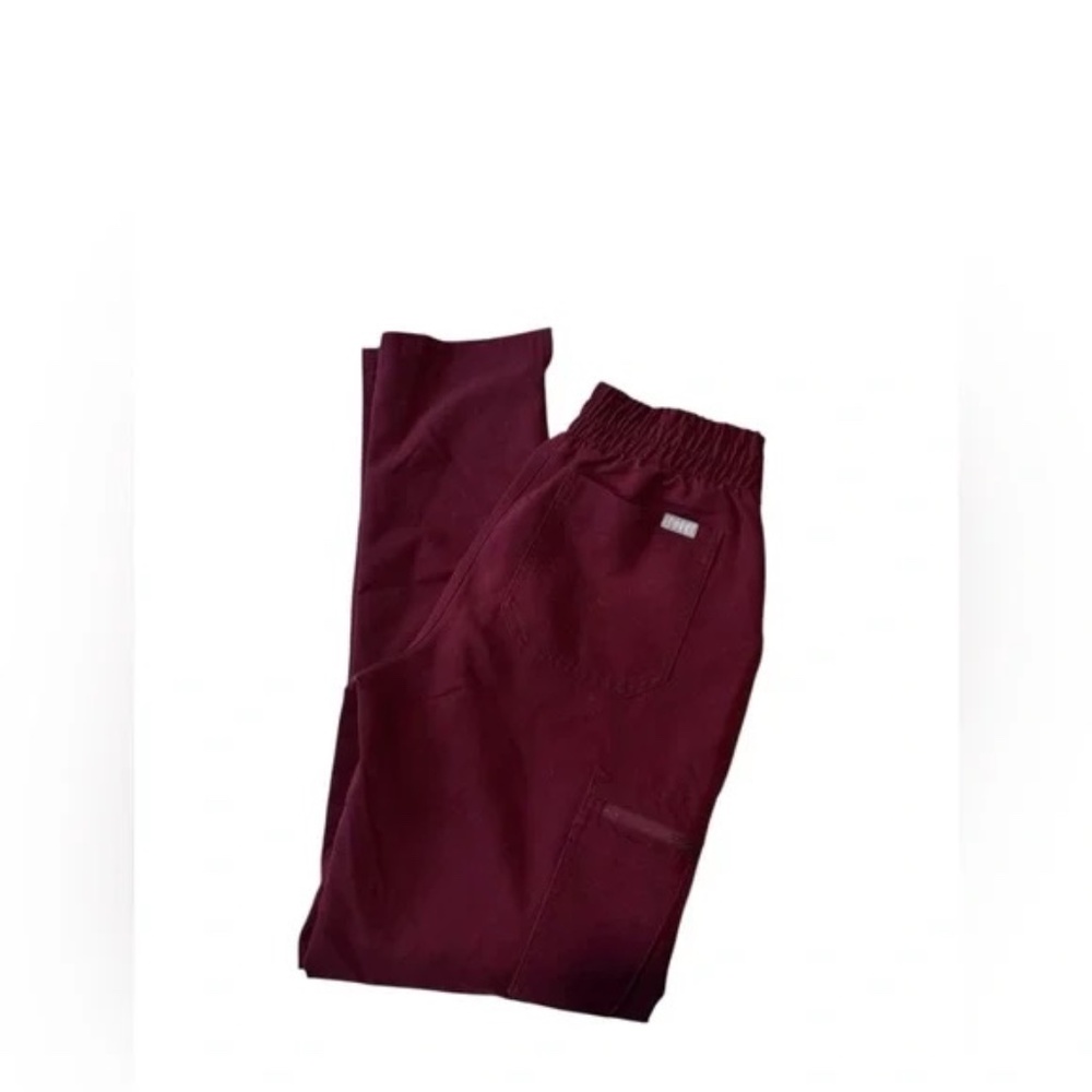 Figs Straight leg  Burgundy Pants - XS - Picture 3 of 5